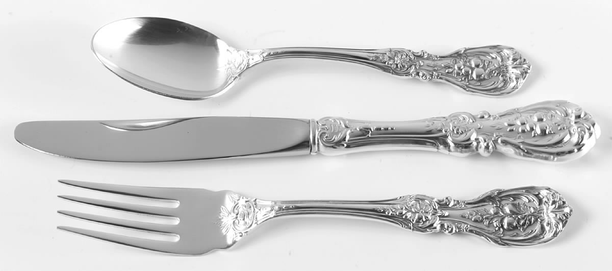 Francis I (Sterling, "Reed & Barton") 3-Piece Youth Set (Knife, Fork & 5 O'Clock Spoon) by Reed & Barton-1
