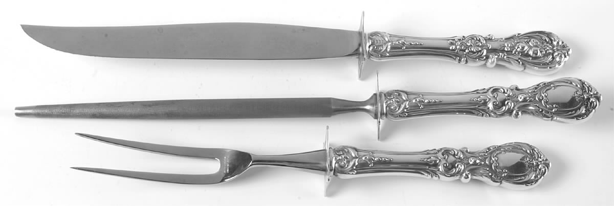 Francis I (Sterling, "Reed & Barton") Large 3-Piece Roast Carving Set w/ Stainless Blade by Reed & Barton-1