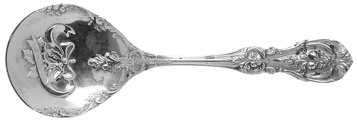 Francis I (Sterling, "Reed & Barton") 2000 Christmas Holly Bon Bon Spoon by Reed & Barton-1