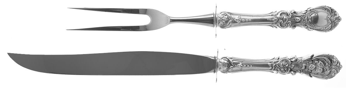 Francis I (Sterling, "Reed & Barton") Large 2-Piece Roast Carving Set w/Stainless Blade by Reed & Barton-1