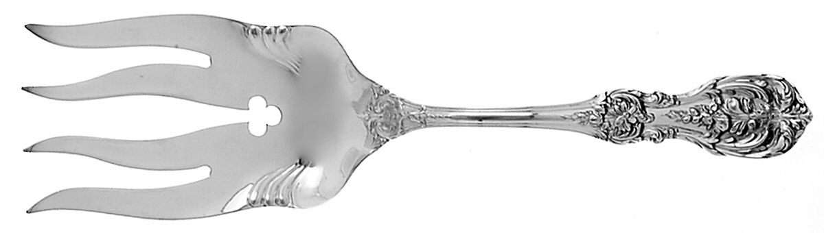 Francis I (Sterling, "Reed & Barton") Vegetable Serving Fork-Wavy Tines by Reed & Barton-1