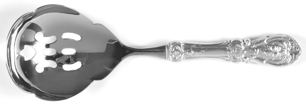 Francis I (Sterling, "Reed & Barton") Pierced Serving Spoon with Stainless Bowl by Reed & Barton-1