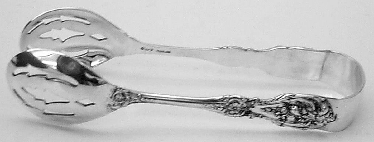 Francis I (Sterling, "Reed & Barton") Large Ice Serving Tongs with Bowl Tips by Reed & Barton-1