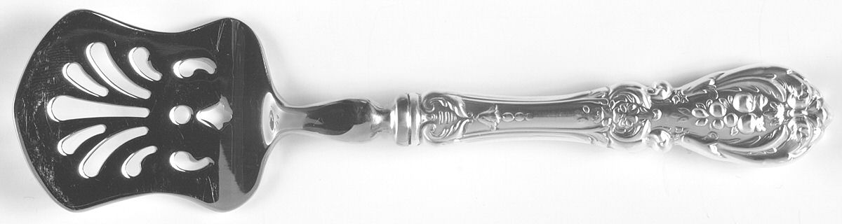 Francis I (Sterling, "Reed & Barton") Small Pierced Pastry Server, Stainless Blade by Reed & Barton-1