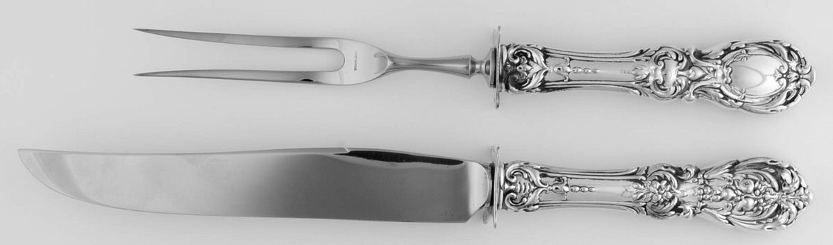 Francis I (Sterling, "Reed & Barton") Small Stainless Blade 2-Piece Steak Carving Set by Reed & Barton-1