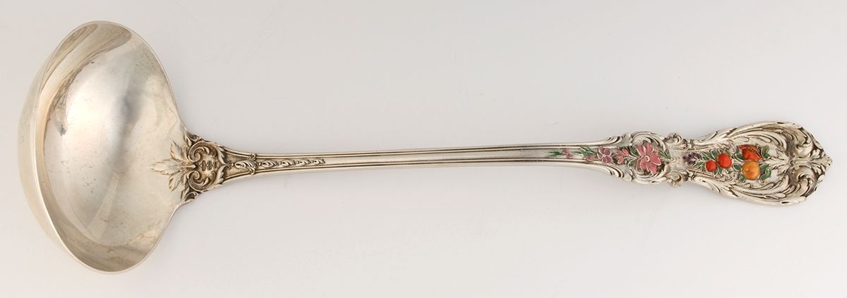 Francis I (Sterling, "Reed & Barton") Enameled Solid Soup Ladle by Reed & Barton-1