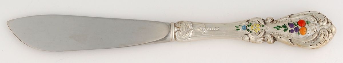 Francis I (Sterling, "Reed & Barton") Enameled Hollow Handle Master Butter Knife by Reed & Barton-1