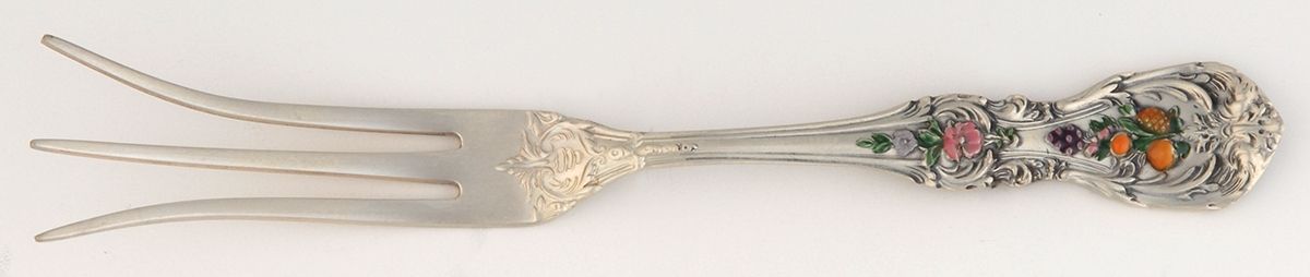 Francis I (Sterling, "Reed & Barton") Enameled Lemon Fork by Reed & Barton-1