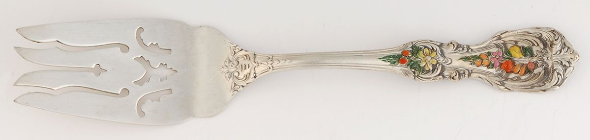 Francis I (Sterling, "Reed & Barton") Cold Meat Serving Fork-Small/Enamel by Reed & Barton-1
