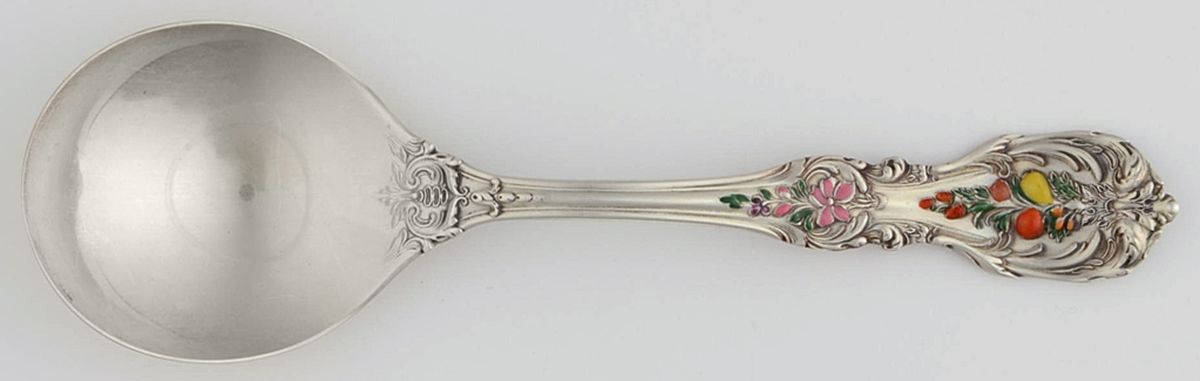 Francis I (Sterling, "Reed & Barton") Enameled Round Bowl Soup Spoon (Cream Soup) by Reed & Barton-1