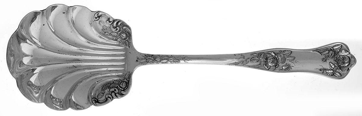 Beauty Rose Solid Serving Spoon by Royal Plate -1