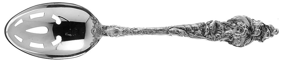 Les Six Fleurs (Sterling) Pierced Tablespoon (Serving Spoon) by Reed & Barton-1