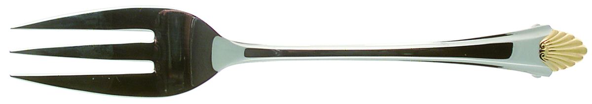 Islam Medium Solid Cold Meat Serving Fork by Reed & Barton-1