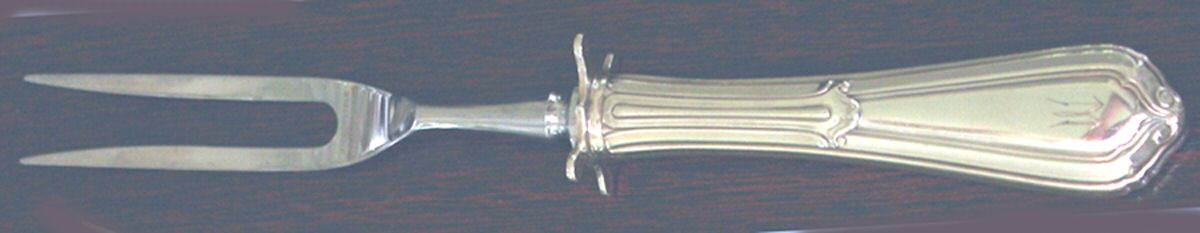 La Salle (Sterling, 1928) Small Steak Carving Fork with Stainless Prongs by Reed & Barton-1
