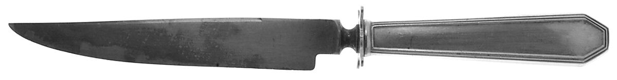 Queen Anne-Plain (Sterling, 1910, No Monos) Small Steak Carving Knife with Stainless Blade by Reed & Barton-1