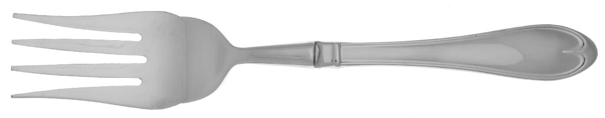 Oval Thread (Stainless) Cold Meat Fork Large, Stainless Tines HC by Reed & Barton-1