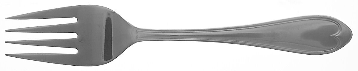 Oval Thread (Stainless) Medium Solid Cold Meat Serving Fork by Reed & Barton-1