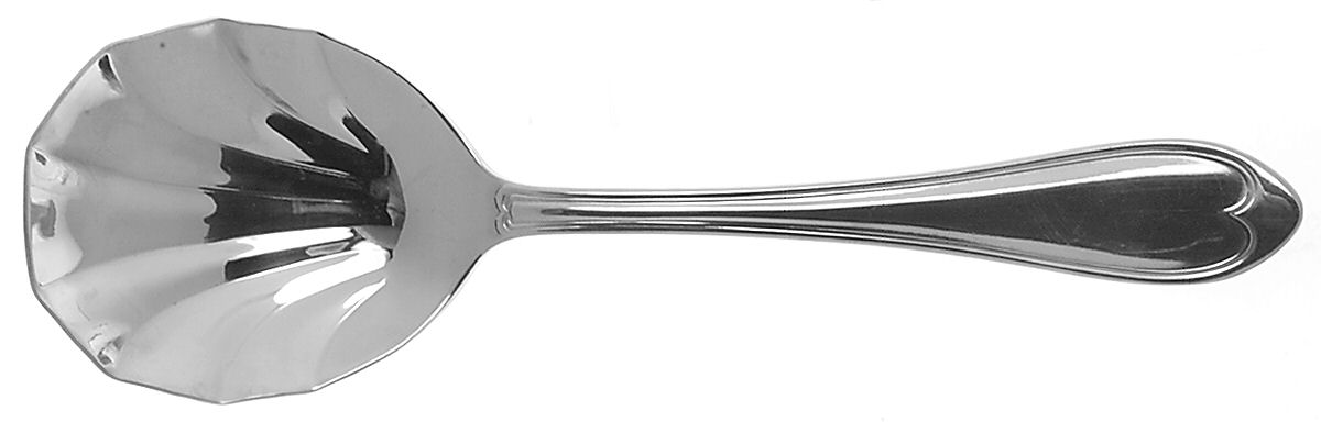 Oval Thread (Stainless) Solid Shell Casserole Spoon by Reed & Barton-1