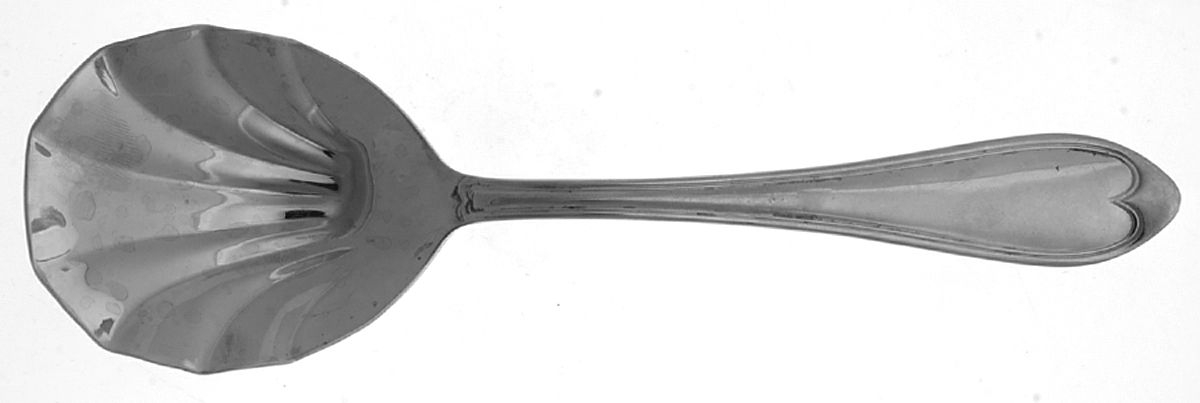 Oval Thread (Stainless) Anniversary Solid Shell Casserole Spoon by Reed & Barton-1