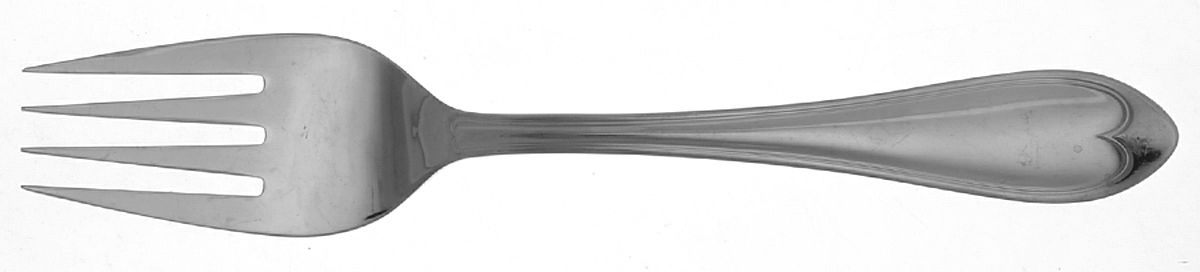 Oval Thread (Stainless) Medium Solid Anniversay Cold Meat Serving Fork by Reed & Barton-1