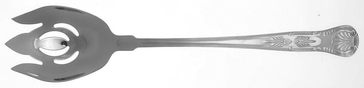 Kings (Stainless, 18-10, Select, China) Solid Buffet Serving Fork by Reed & Barton-1