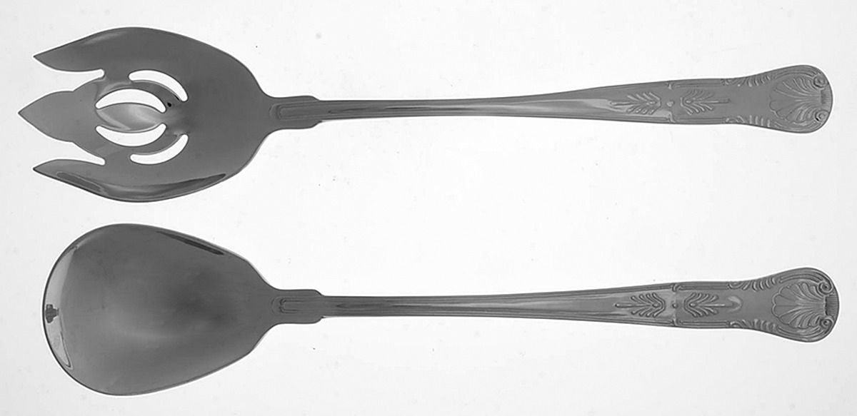 Kings (Stainless, 18-10, Select, China) (2 Pc) Solid Buffer Serving Set by Reed & Barton-1