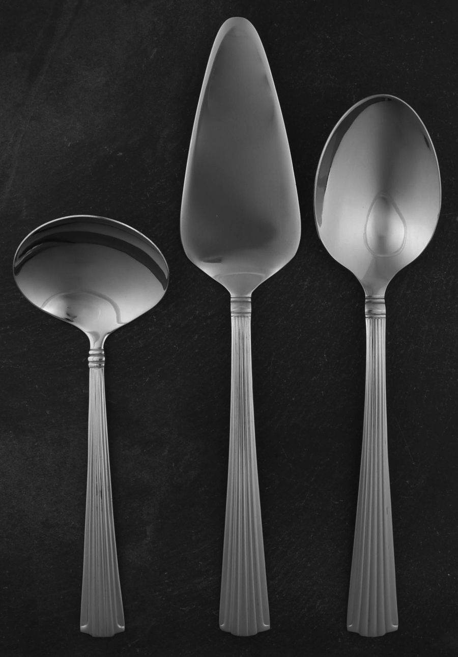 Fluted Elegance (Stainless) 3 Piece Completer Set by Reed & Barton-1