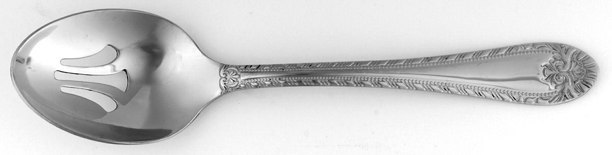 Royal Britannia (Stainless) Large Pierced Tablespoon (Serving Spoon) by Reed & Barton-1