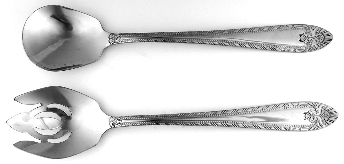 Royal Britannia (Stainless) Solid Oversized Serving Salad Set by Reed & Barton-1