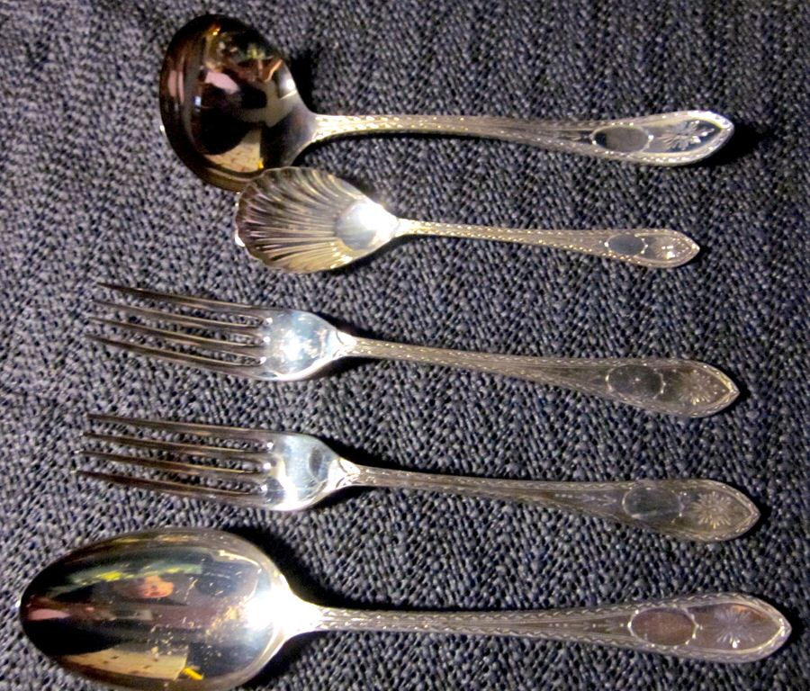 Irish Bright Cut (Silverplate) Fork by Roberts & Belk-1