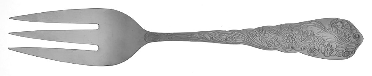 Flora (Stainless) Solid Serving Fork by Reed & Barton-1