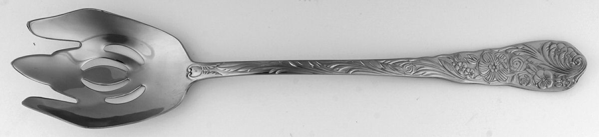 Flora (Stainless) Oversize Solid Salad Servng Fork by Reed & Barton-1