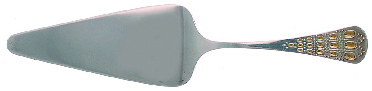 Romance (Sterling, Gold Acct) Cake Slicer Solid Piece by Rosenthal-1