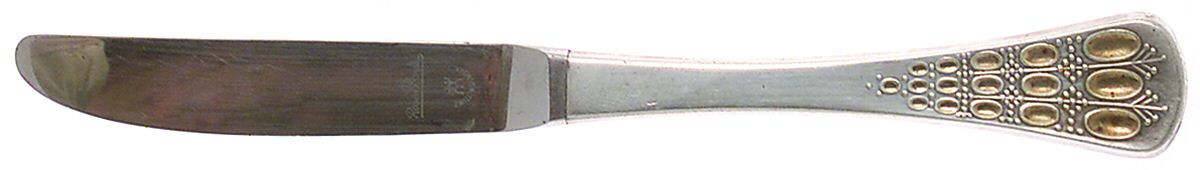 Romance (Sterling, Gold Acct) Dessert Knife with Stainless Blade by Rosenthal-1