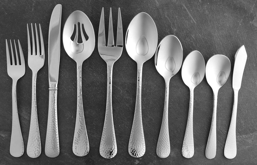 Olde English Hammered (Stainless) 45 Piece Starter Set by Reed & Barton-1