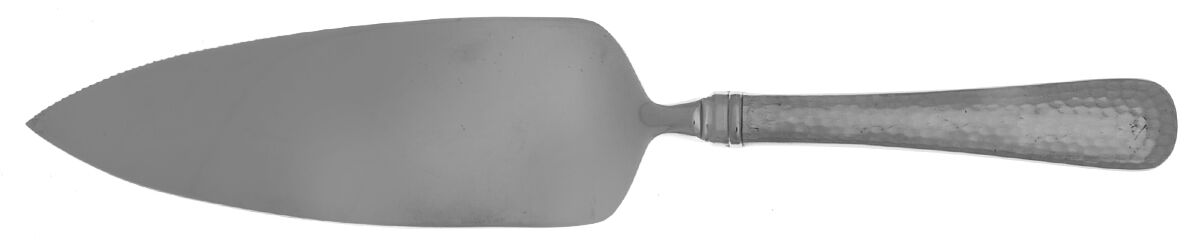 Olde English Hammered (Stainless) Pie Server with Serrated Stainless Blade HC by Reed & Barton-1