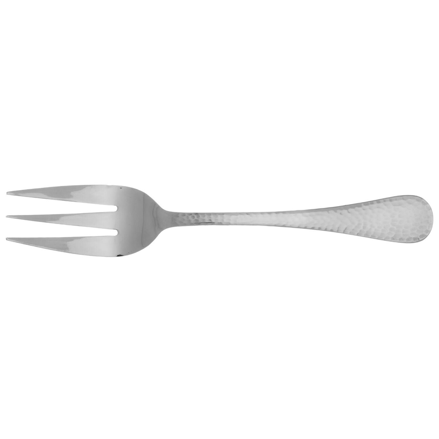 Olde English Hammered (Stainless) Medium Solid Cold Meat Serving Fork by Reed & Barton-1