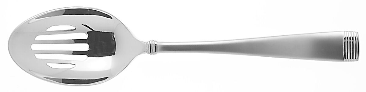 Woodbridge-Matte Pierced Tablespoon (Serving Spoon) by Reed & Barton-1
