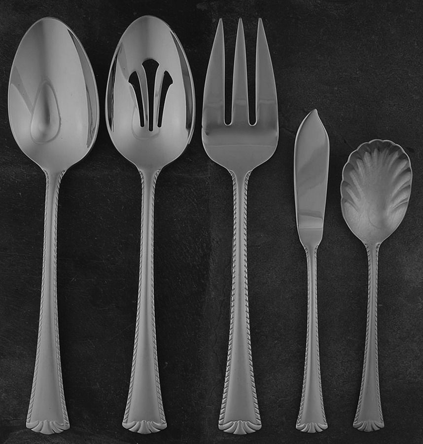 Hampshire-Matte (Stainless) 5 Piece Hostess Set by Reed & Barton-1