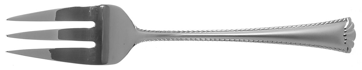 Hampshire-Matte (Stainless) Large Solid Cold Meat Serving Fork by Reed & Barton-1