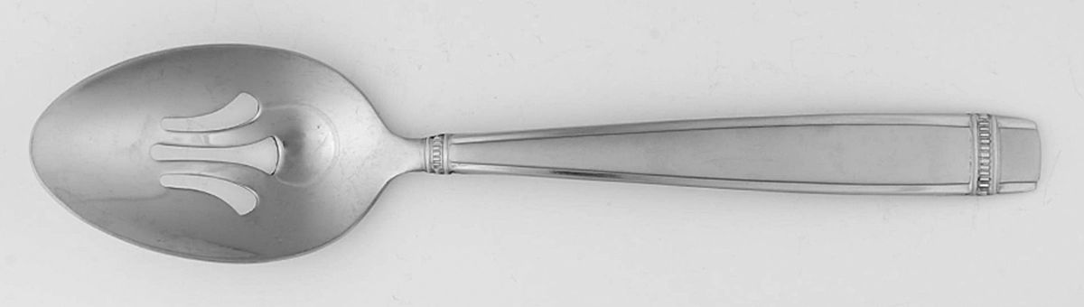 Durham-Matte (Stainless) Pierced Tablespoon (Serving Spoon) by Reed & Barton-1