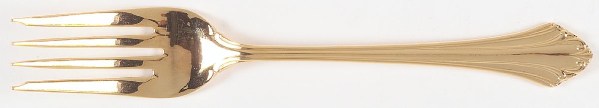 Mon Cher Gold (Gold Electroplate) Individual Salad Fork by Retroneu-1