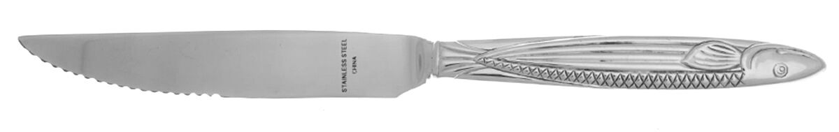 Pisces (Stainless) Steak Knife Individual Hollow, Serrate HC by Reed & Barton-1