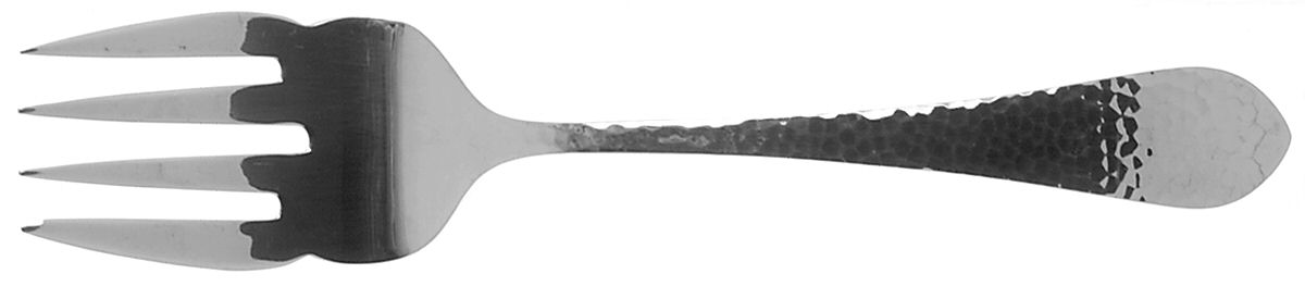 Silver Antique (Silverplate) Medium Solid Cold Meat Serving Fork by Reed & Barton-1