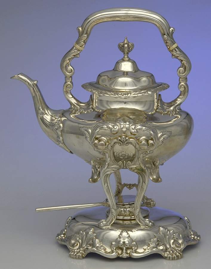 Burgundy (Sterling, Hollowware)  Kettle, Stand & Burner by Reed & Barton-1