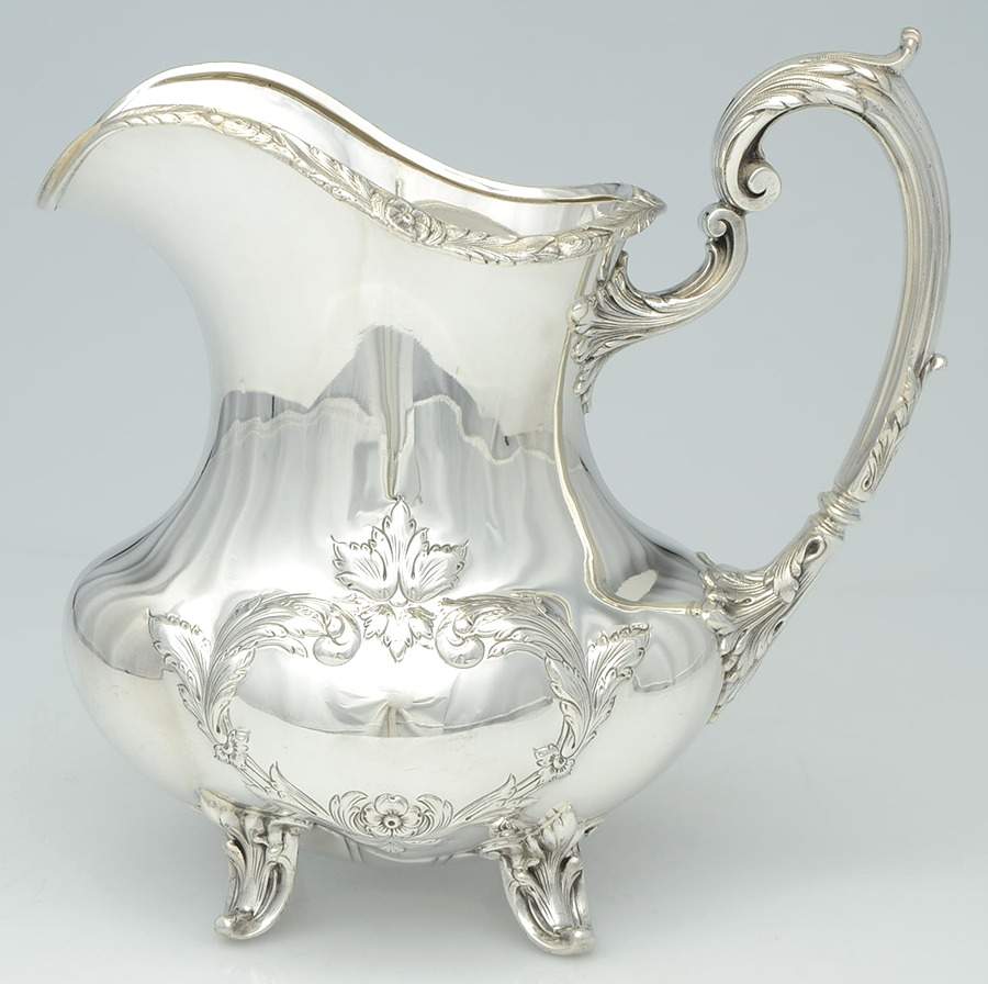 Burgundy (Sterling, Hollowware)  Sterling Water Pitcher by Reed & Barton-1