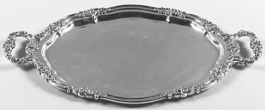 Burgundy (Sterling, Hollowware)  Sterling Demitasse Tray by Reed & Barton-1