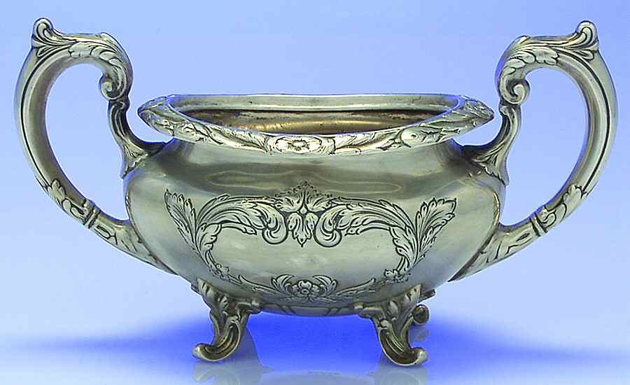 Burgundy (Sterling, Hollowware)  Sugar Bowl No Lid by Reed & Barton-1