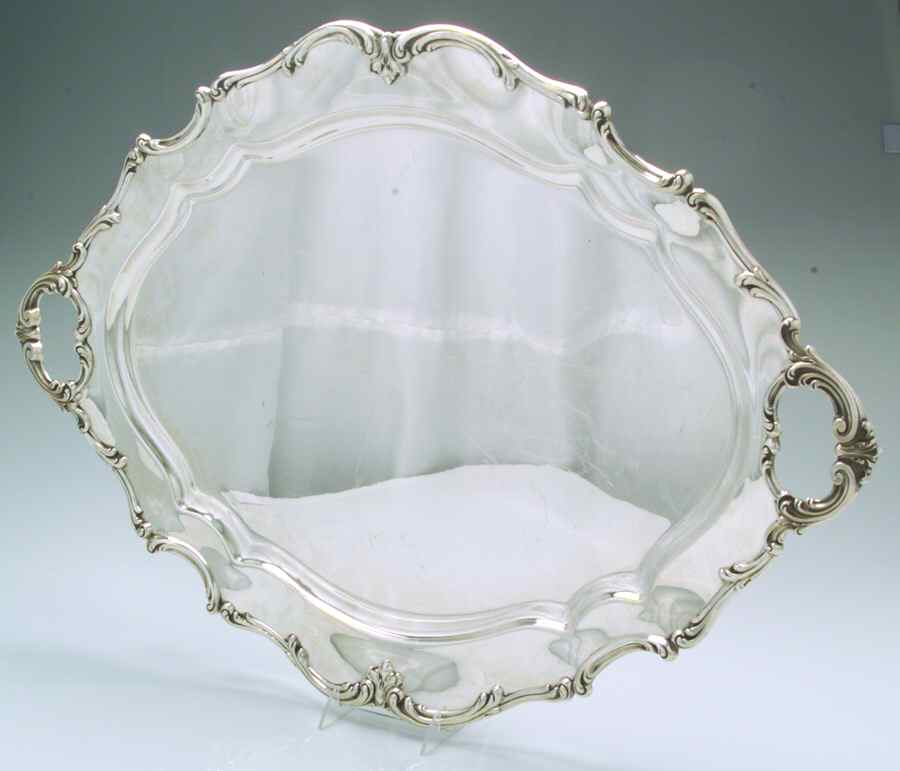 Burgundy (Sterling, Hollowware)  Large Waiter Tray by Reed & Barton-1