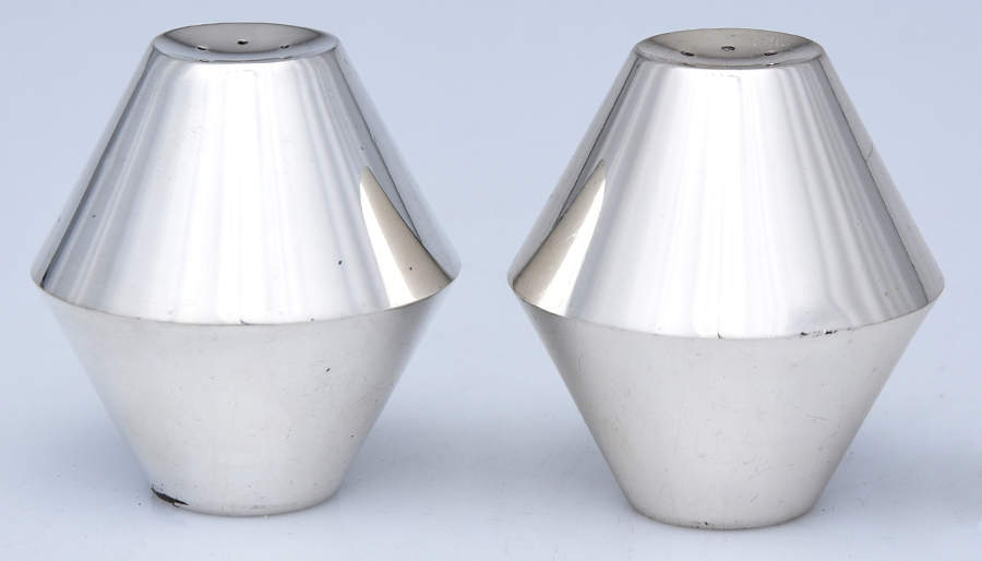 Diamond (Sterling, Hollowware) Salt and Pepper Set by Reed & Barton-1